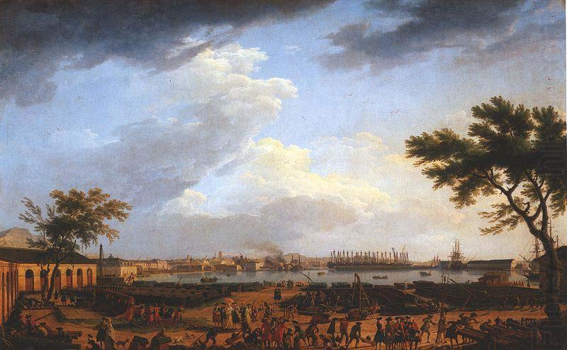 Premiere vue du port de Toulon, vue du Port-Neuf pris a l'angle du Parc d'artillerie, Claude Joseph Vernet